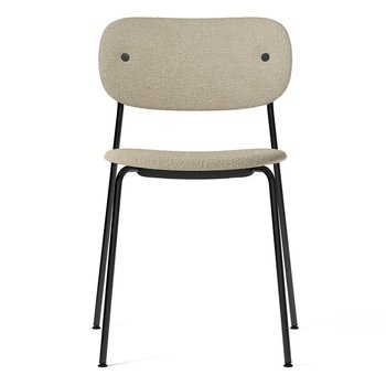 Audo Copenhagen Co Dining Chair fully upholstered - Black, Boucle 02