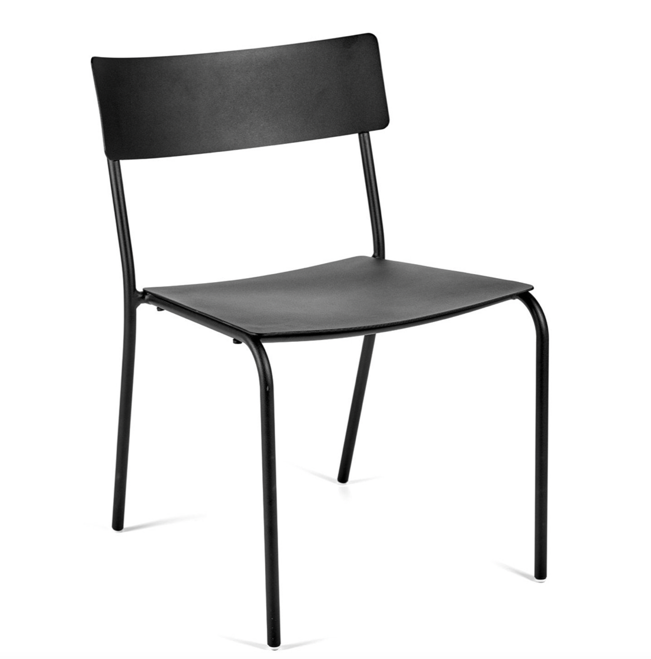 Serax AUGUST STOEL L ALU ZWART ZONDER ARMSTEUNEN