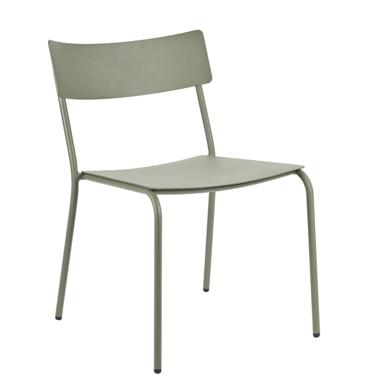 Serax AUGUST STOEL L ALU EUCALYPTUSGROEN ZONDER ARMSTEUNEN