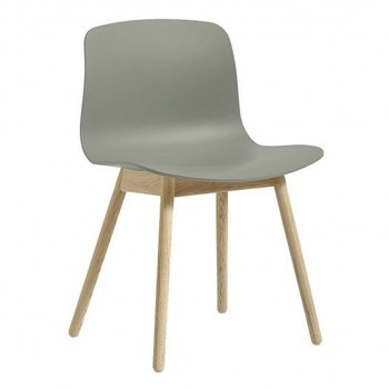 HAY AAC12 Chair - Oak Soap base/Pastel green shell w. felt glider