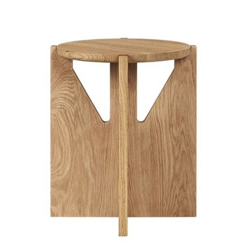 Kristina Dam Simple Stool - Solid Oak, Oiled Oak