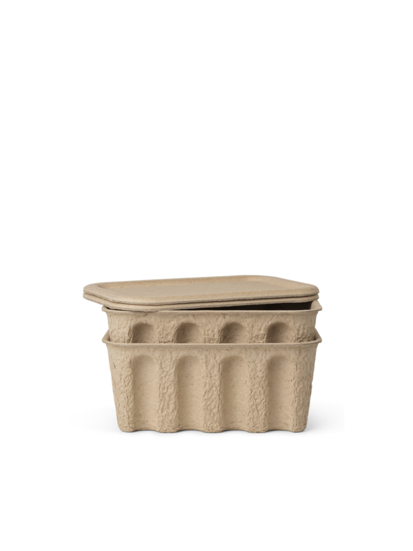Ferm Living Paper Pulp Box - Small - Set of 2 - Brown
