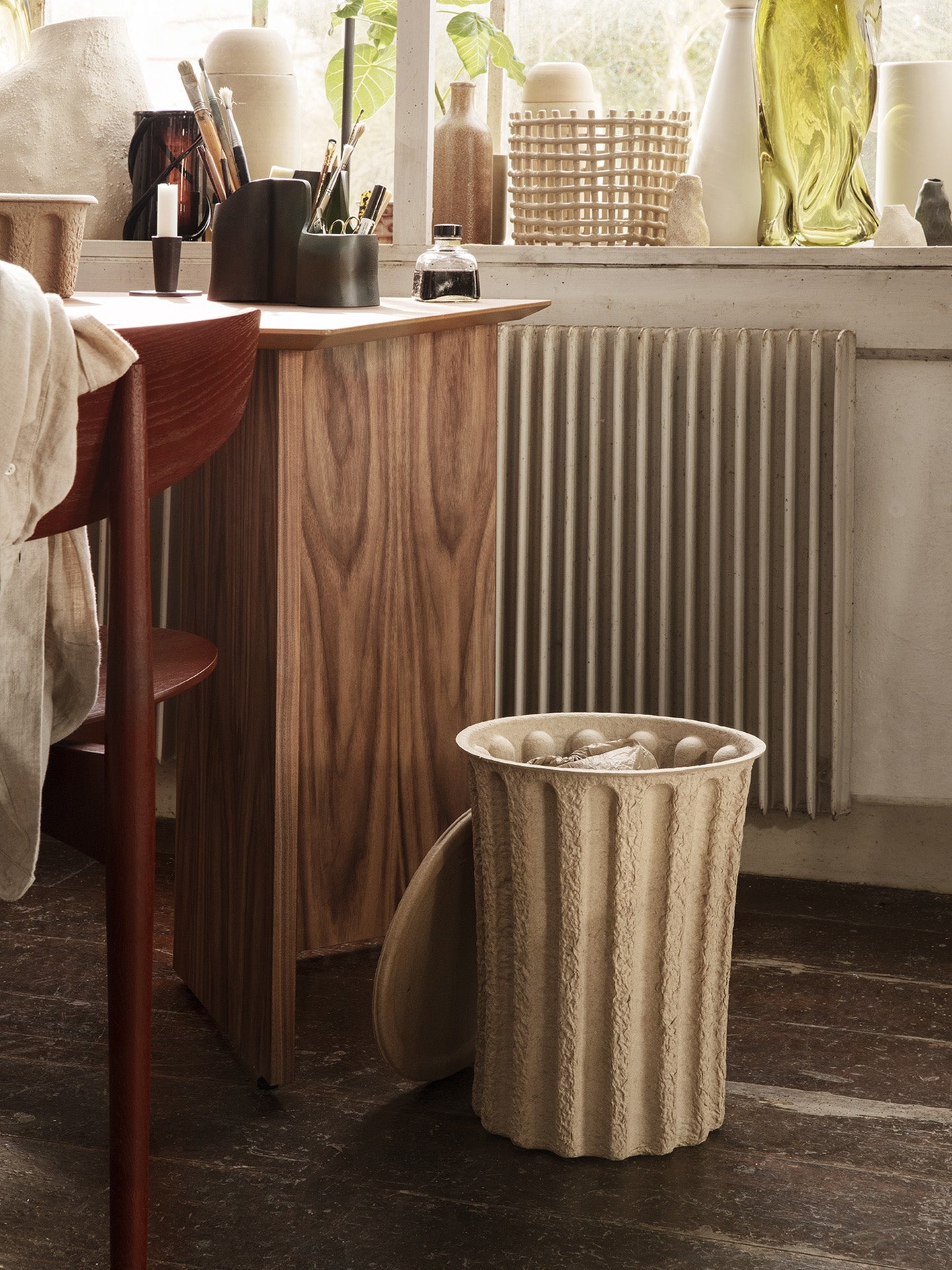 Ferm Living Paper Pulp Paper Bin - Brown