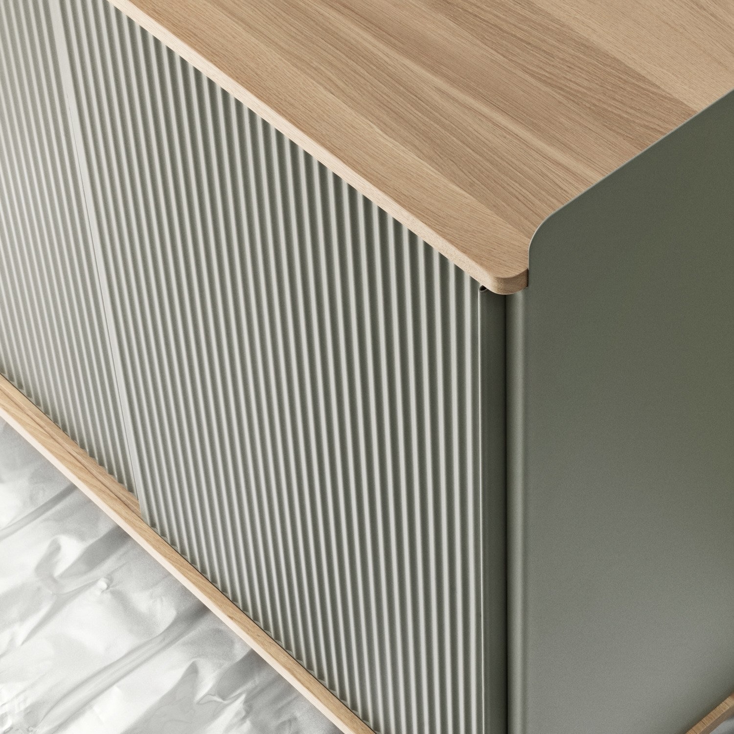 Muuto Enfold Sideboard - Low - Oak/Dusty Green