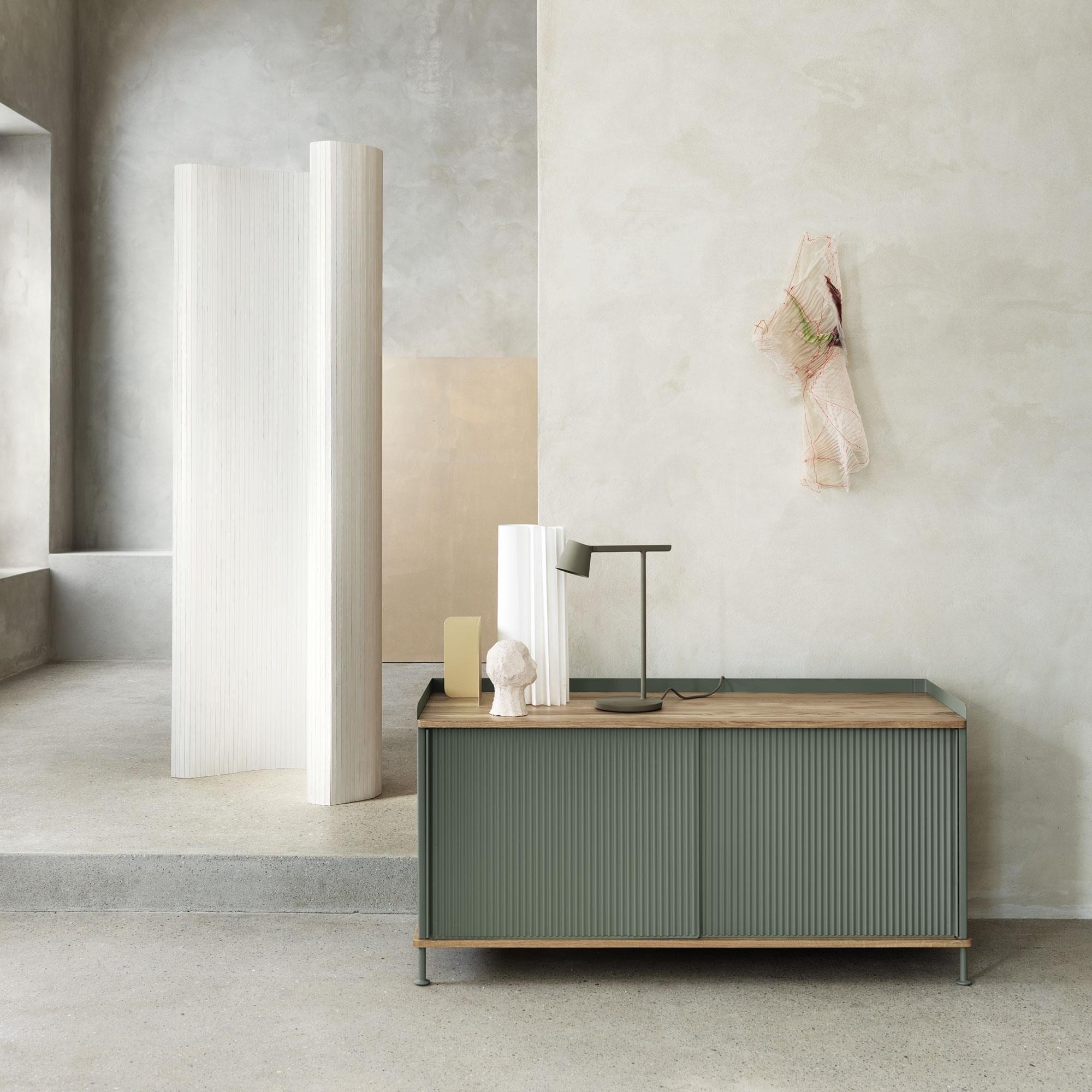 Muuto Enfold Sideboard - Low - Oak/Dusty Green