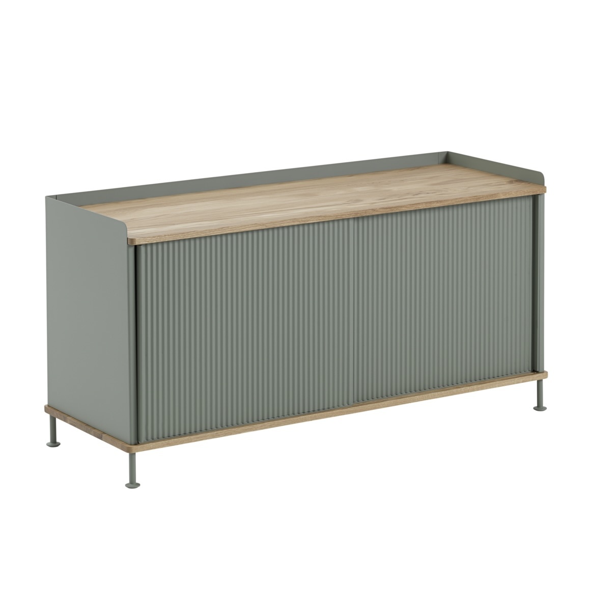 Muuto Enfold Sideboard - Low - Oak/Dusty Green