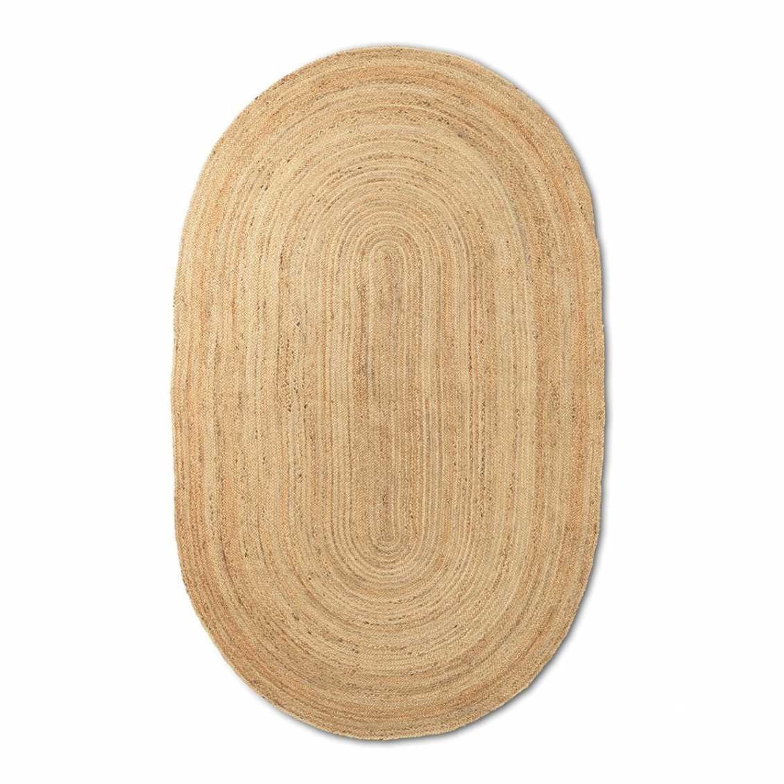 Ferm Living Eternal Oval Jute Rug Small - Natural