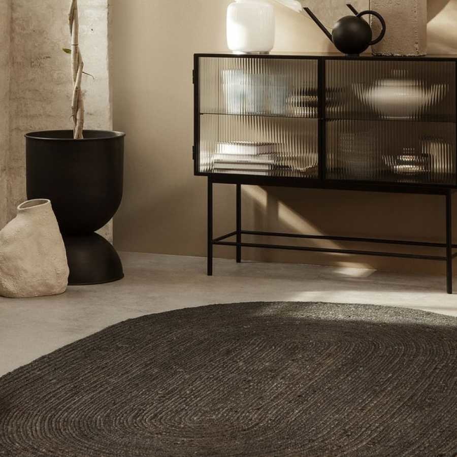 Ferm Living Eternal Oval Jute Rug Small - Black