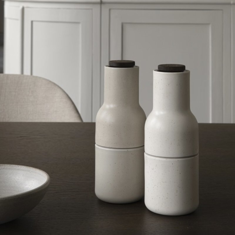 Audo Copenhagen Bottle Grinder, Ceramic, Sand, 2-pack