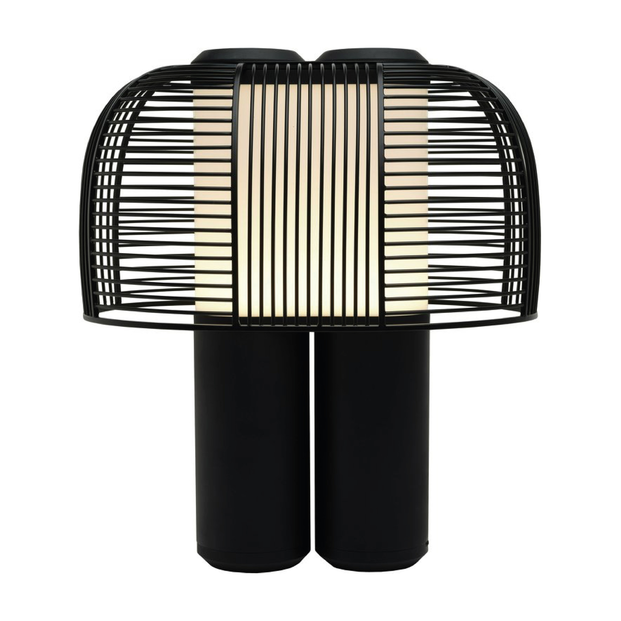DCW editions Yasuke - Black table lamp, steel gridded shade