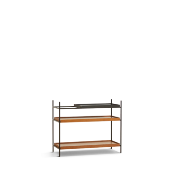 WOUD Tray Shelf Low, Walnut/Black