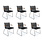 Houe Click Dining Chair with armrests Black Set of 6