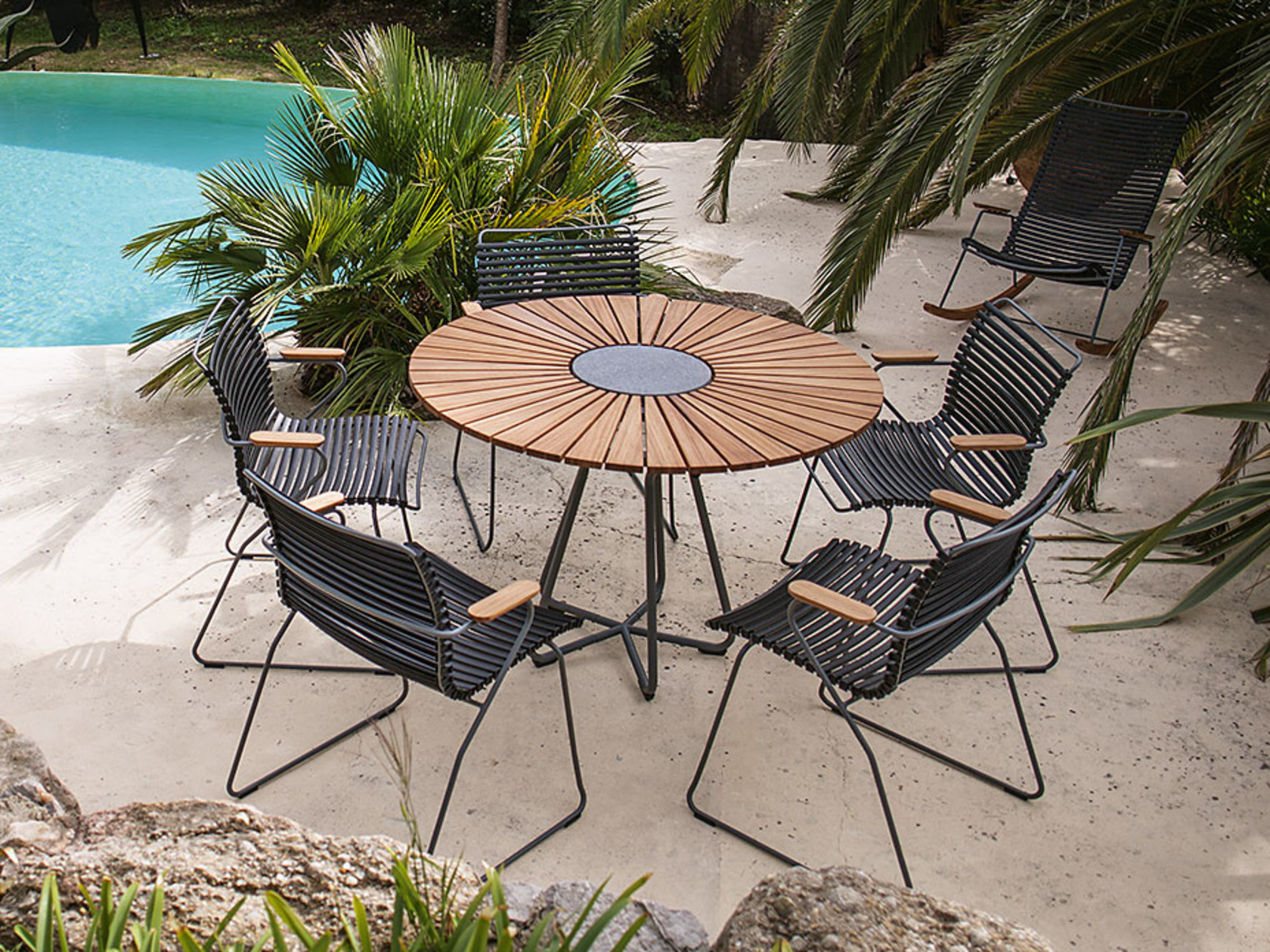 Houe Click Dining Chair with armrests Black Set of 6