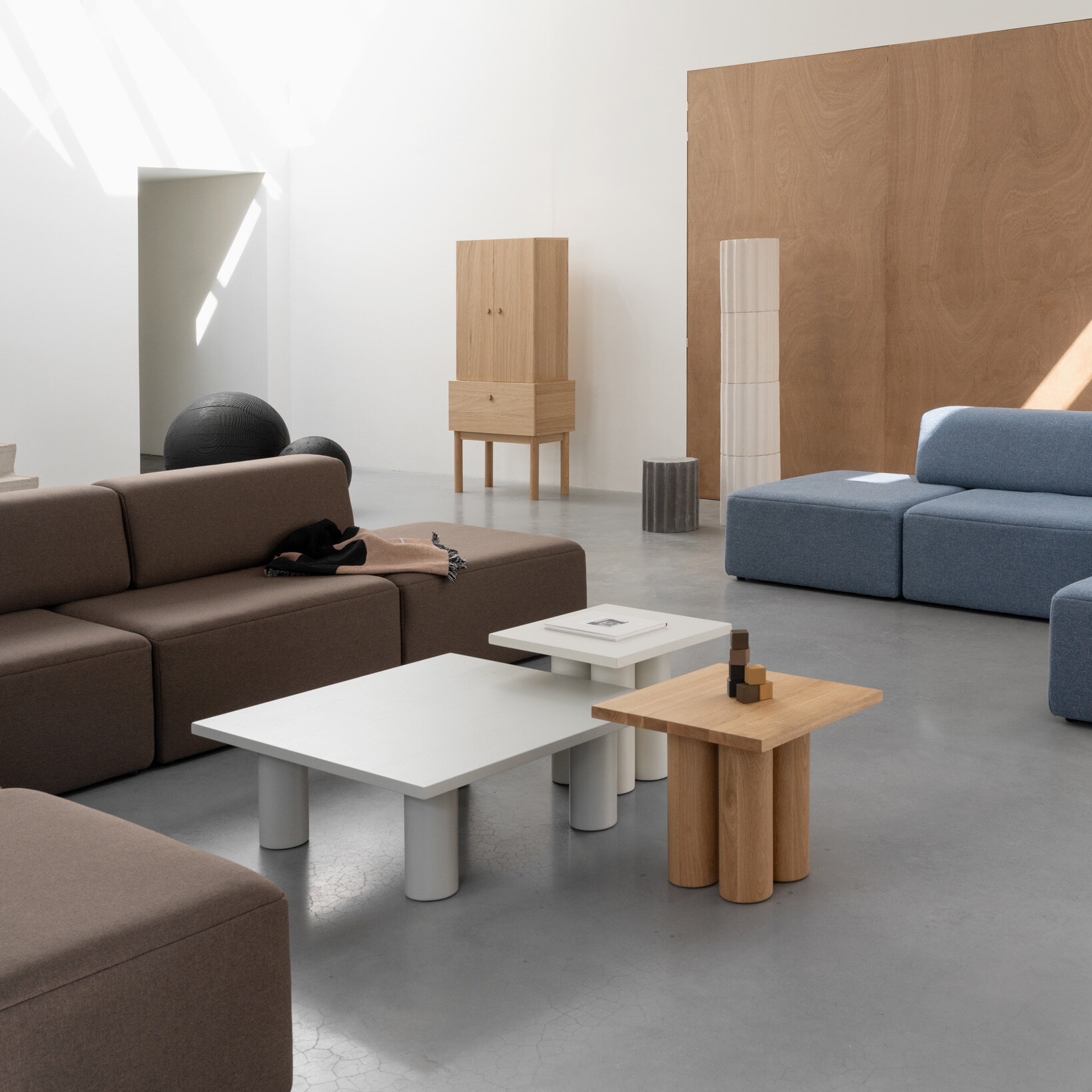 STUDIO HENK Pillar salontafel vierkant 50 radius - Eiken natural hardwax olie