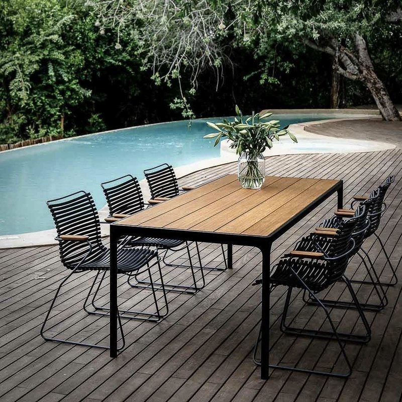 Houe FOUR Table 160 cm - Table Top in Bamboo Black Frame - 1 AVAILABLE AT THIS PRICE