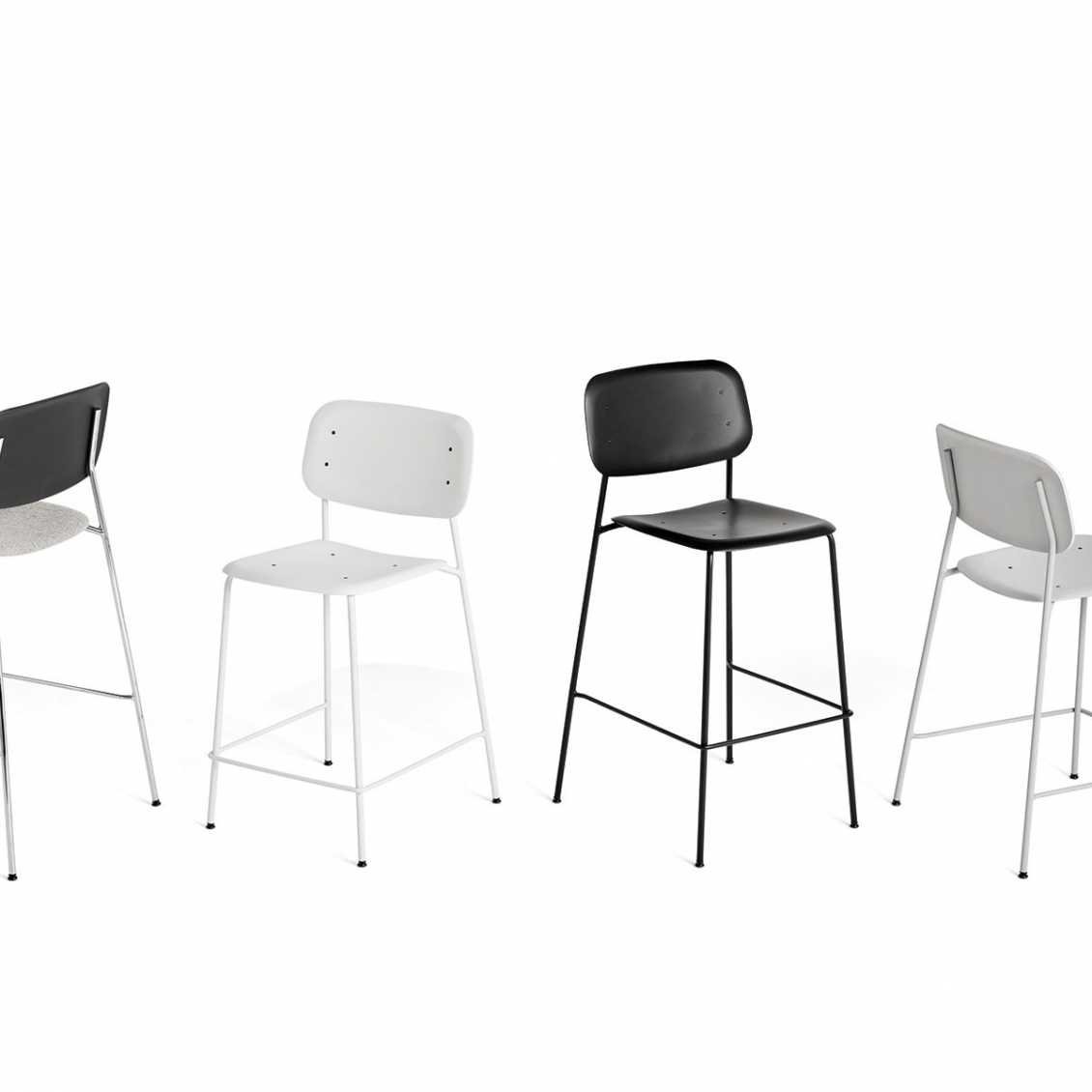 HAY Soft Edge 95 Bar Stool low - Black/Black