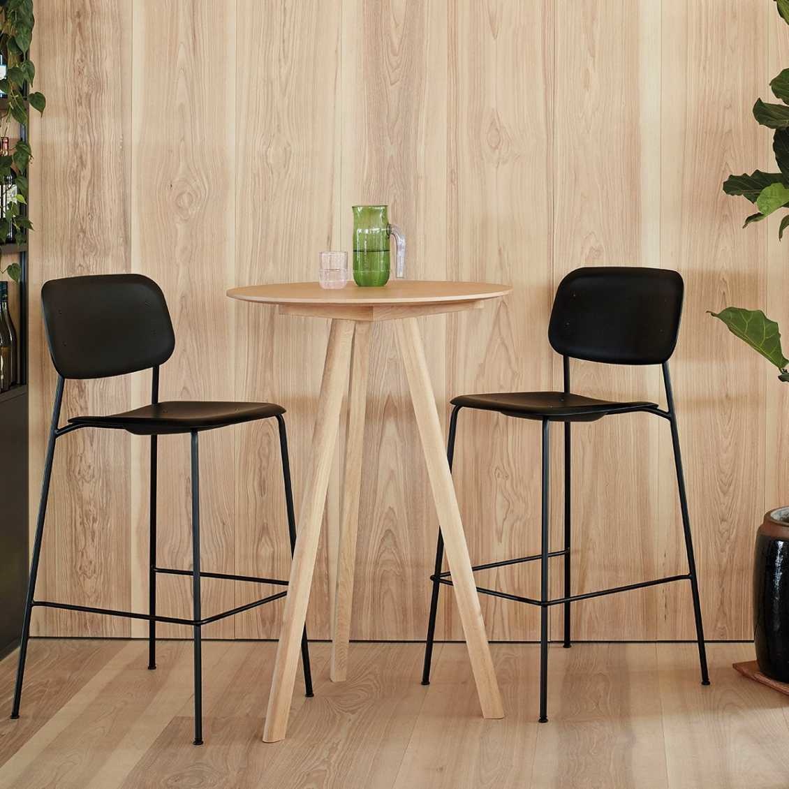 HAY Soft Edge 95 Bar Stool low - Black/Black