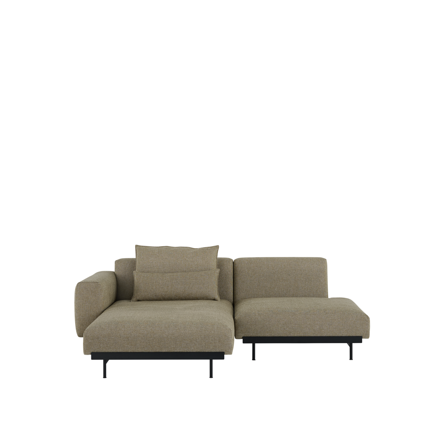 Muuto In Situ modular sofa 2 seater configuration 6 + 2 In Situ cushions - Clay15/Black