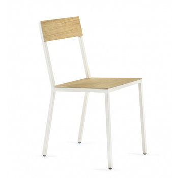 Valerie Objects ALU Chair Oak Seat/Oak Back - White Frame