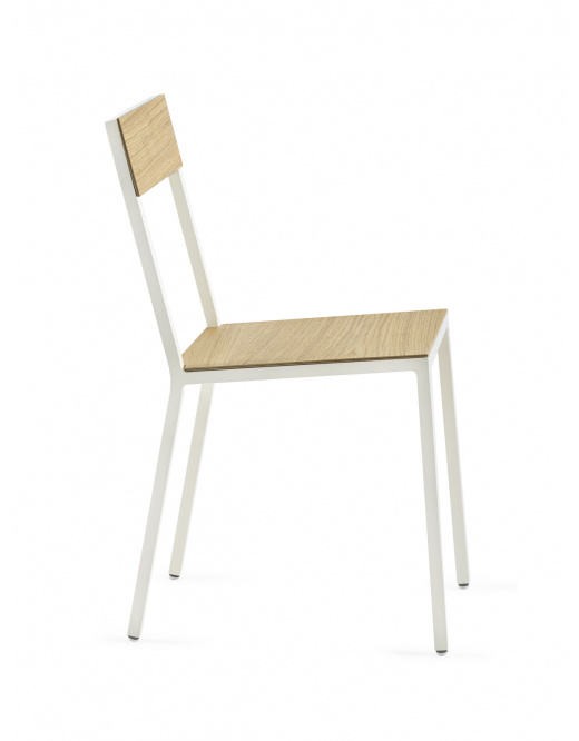 Valerie Objects ALU Chair Oak Seat/Oak Back - White Frame