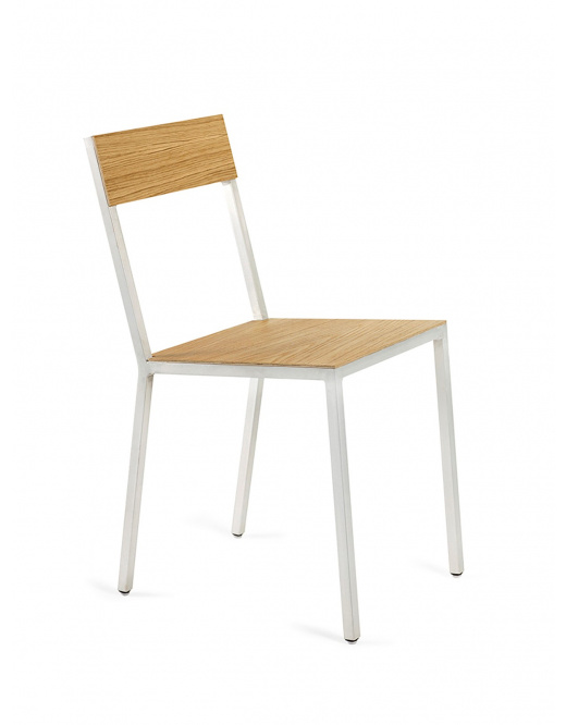 Valerie Objects ALU CHAIR  OAK SEAT /OAK BACK - ALU FRAME
