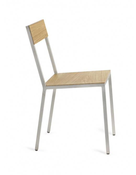 Valerie Objects ALU CHAIR  OAK SEAT /OAK BACK - ALU FRAME