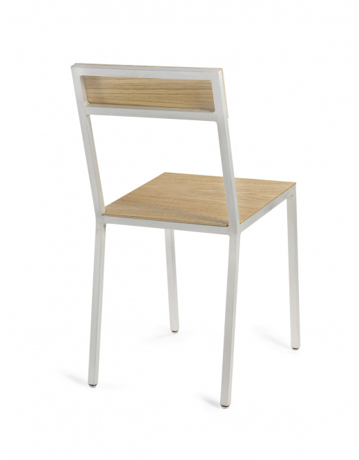 Valerie Objects ALU CHAIR  OAK SEAT /OAK BACK - ALU FRAME