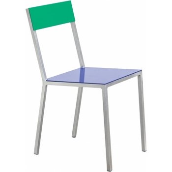 Valerie Objects ALU CHAIR  DARK BLUE SEAT /GREEN BACK