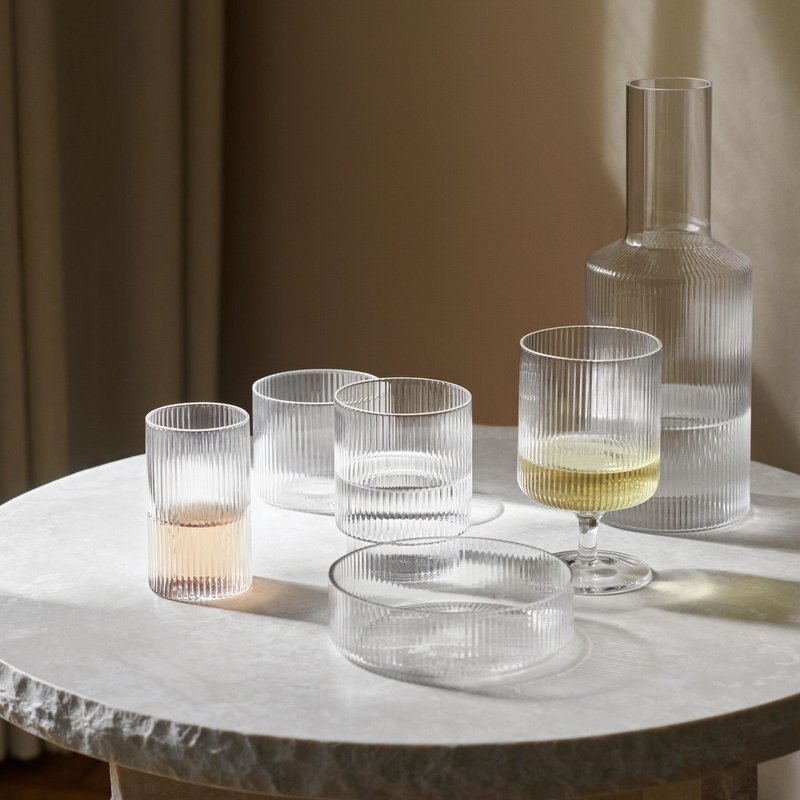 Ferm Living Ripple Serving Bowls - Set of 4 - Clear