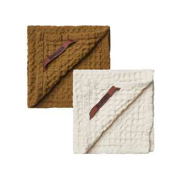 HUMDAKIN Waffle dishcloth - 2 pack - 106 sunset & shell