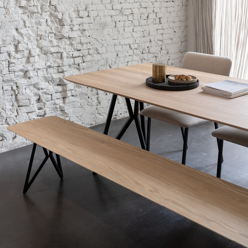 STUDIO HENK Butterfly Bank -Eiken natural light hardwax olie - 200 x 40 cm - verjongd