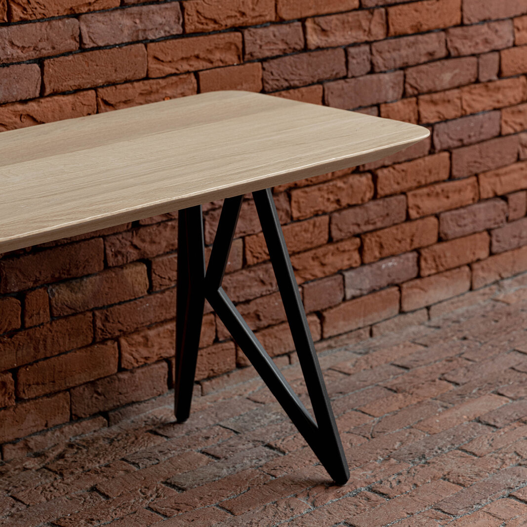 STUDIO HENK Butterfly Bank -Eiken natural light hardwax olie - 200 x 40 cm - verjongd