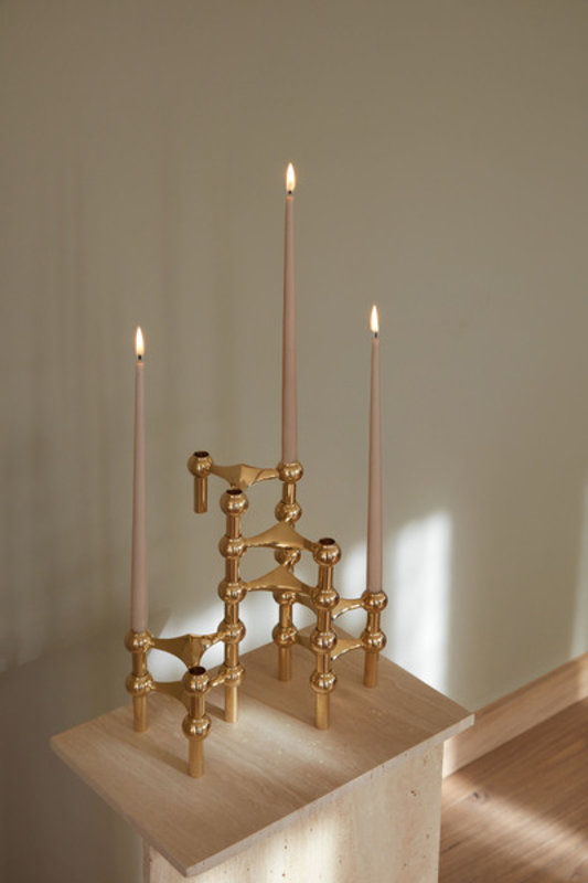 STOFF Nagel STOFF Nagel candle holder set with 3 pcs 6,5 x 10,2 BRASS