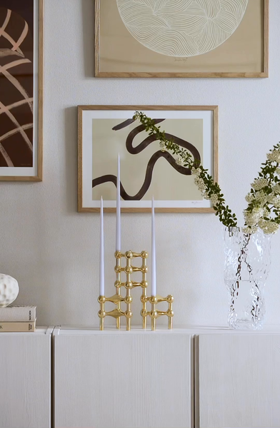 STOFF Nagel STOFF Nagel candle holder set with 3 pcs 6,5 x 10,2 BRASS