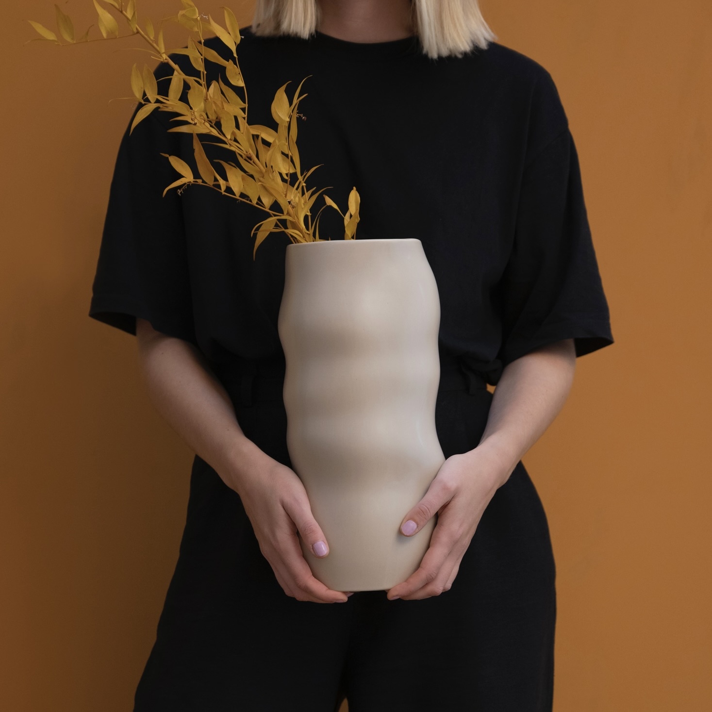 STUDIO HENK Blob vaas beige