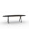 STUDIO HENK Eettafel Blob - Slim X-type - 200 x 100 cm - verjongd - Eiken gerookt gebeitst/Zwart onderstel