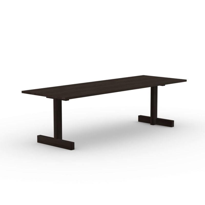 STUDIO HENK Eettafel rechthoekig - Base - 200 x 90 cm - standaard - Eiken gerookt gebeitst