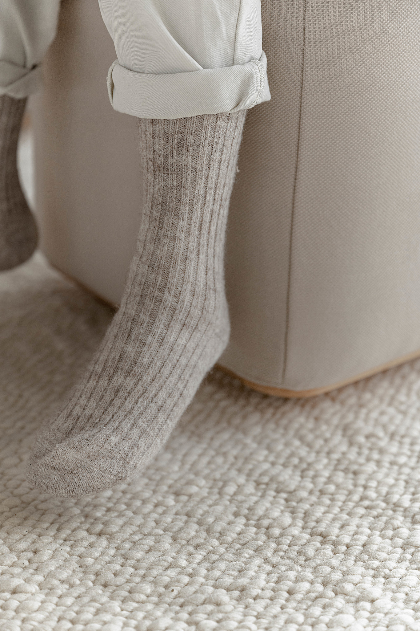 STUDIO HENK Poef Otto S - Eiken naturel light - Steelcut 2 220 - SHOWROOM MODEL