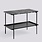 HAY Rebar Side table - soft black frame, black marble top - 75x44x55