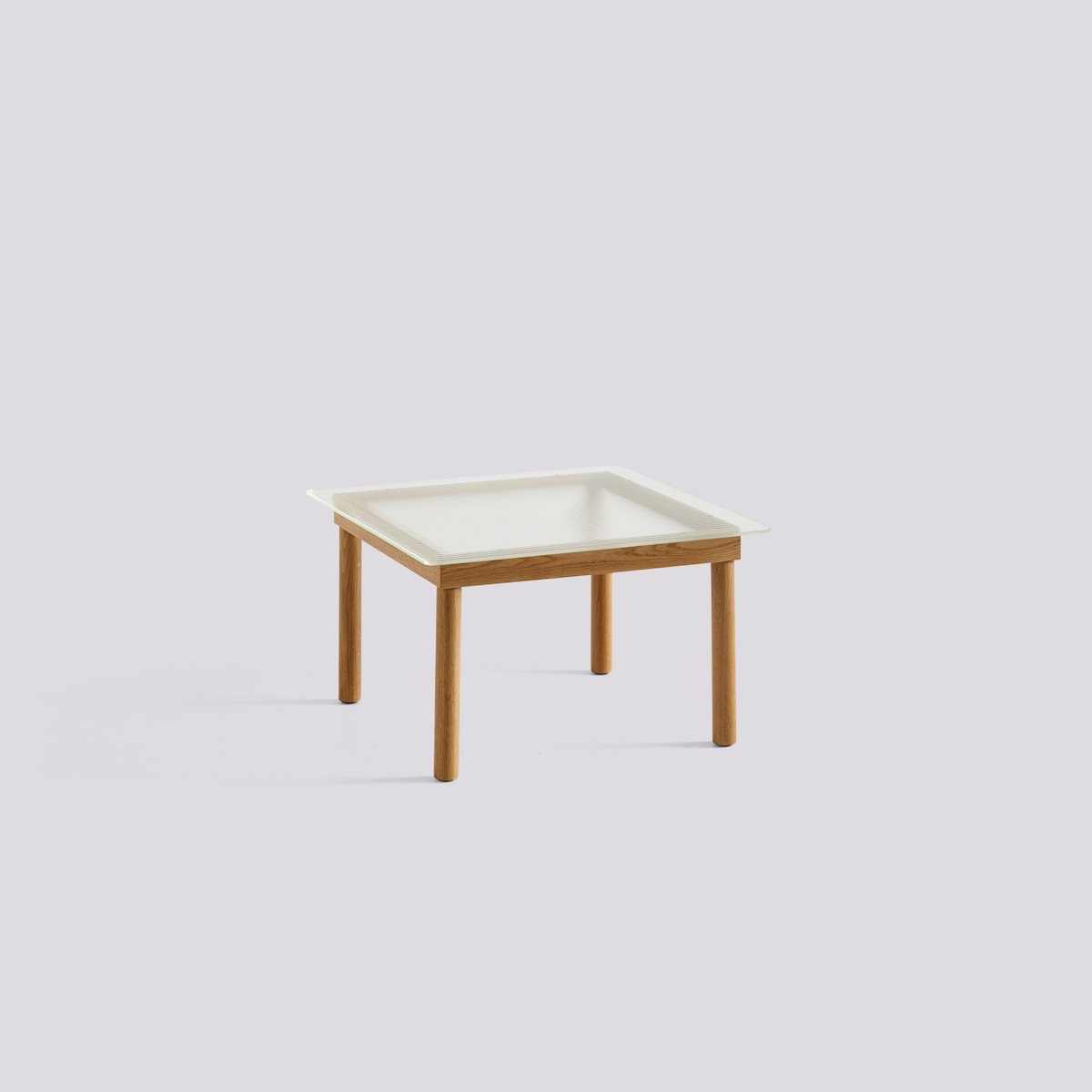 HAY Kofi 60x60 - Clear Reeded Glass/Oak frame