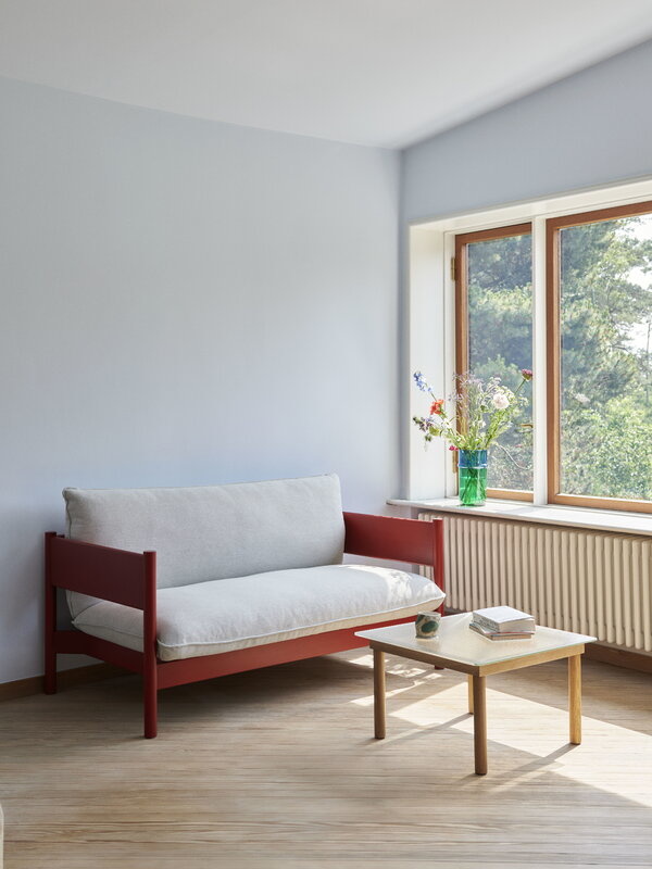 HAY Kofi 60x60 - Clear Reeded Glass/Oak frame