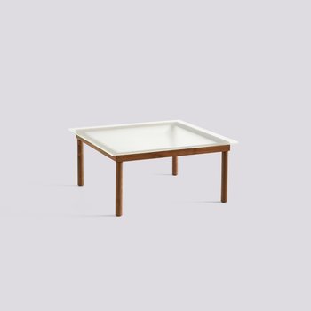 HAY Kofi 80x80 - Clear Reeded Glass/Walnut frame