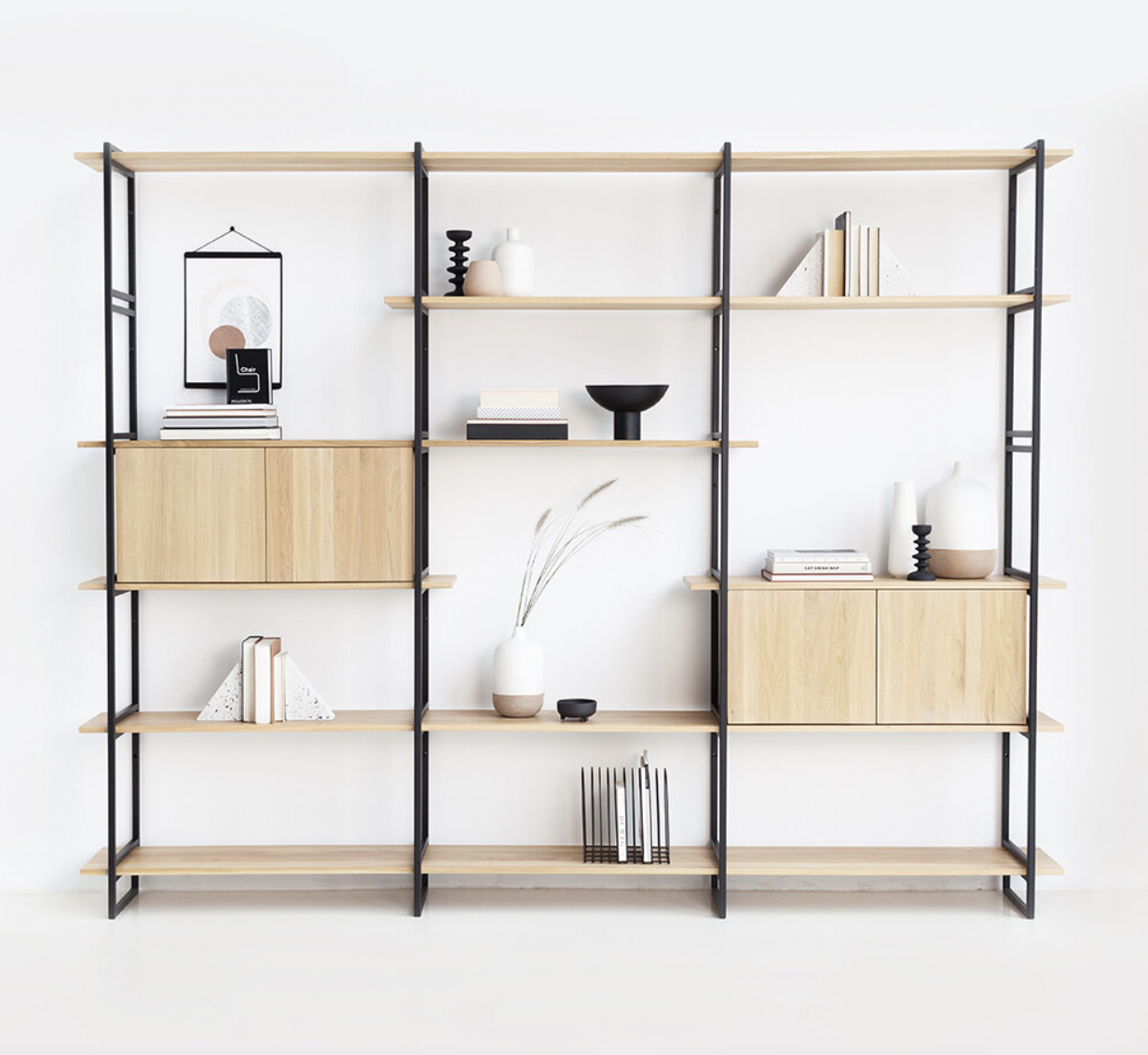 STUDIO HENK Modular Cabinet MC-6L - Eiken natural light hardwax olie/Black