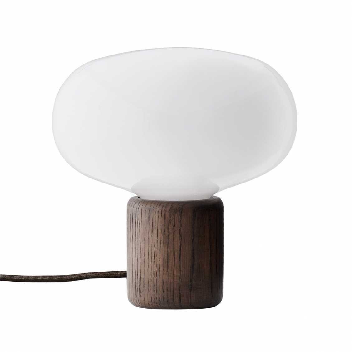 New Works Karl-Johan Table Lamp, Smoked Oak w. White Opal Glass
