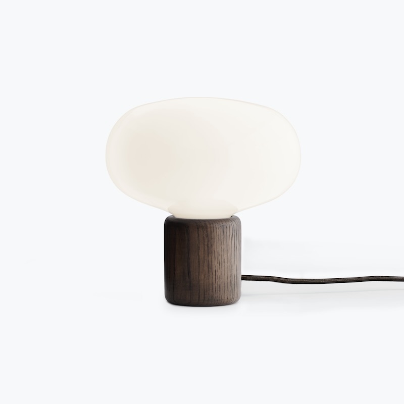 New Works Karl-Johan Table Lamp, Smoked Oak w. White Opal Glass