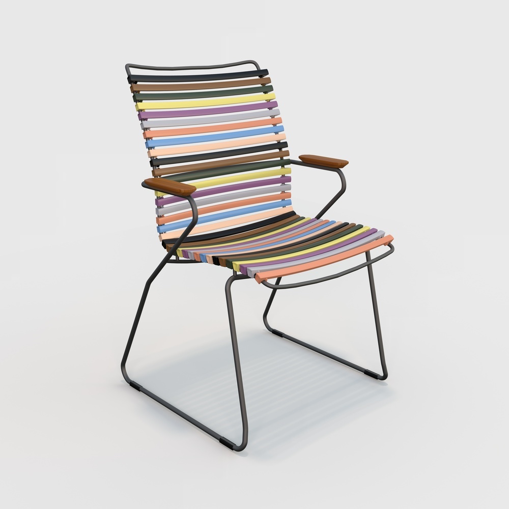 Houe CLICK Dining Chair Tall with Armrests in bamboo