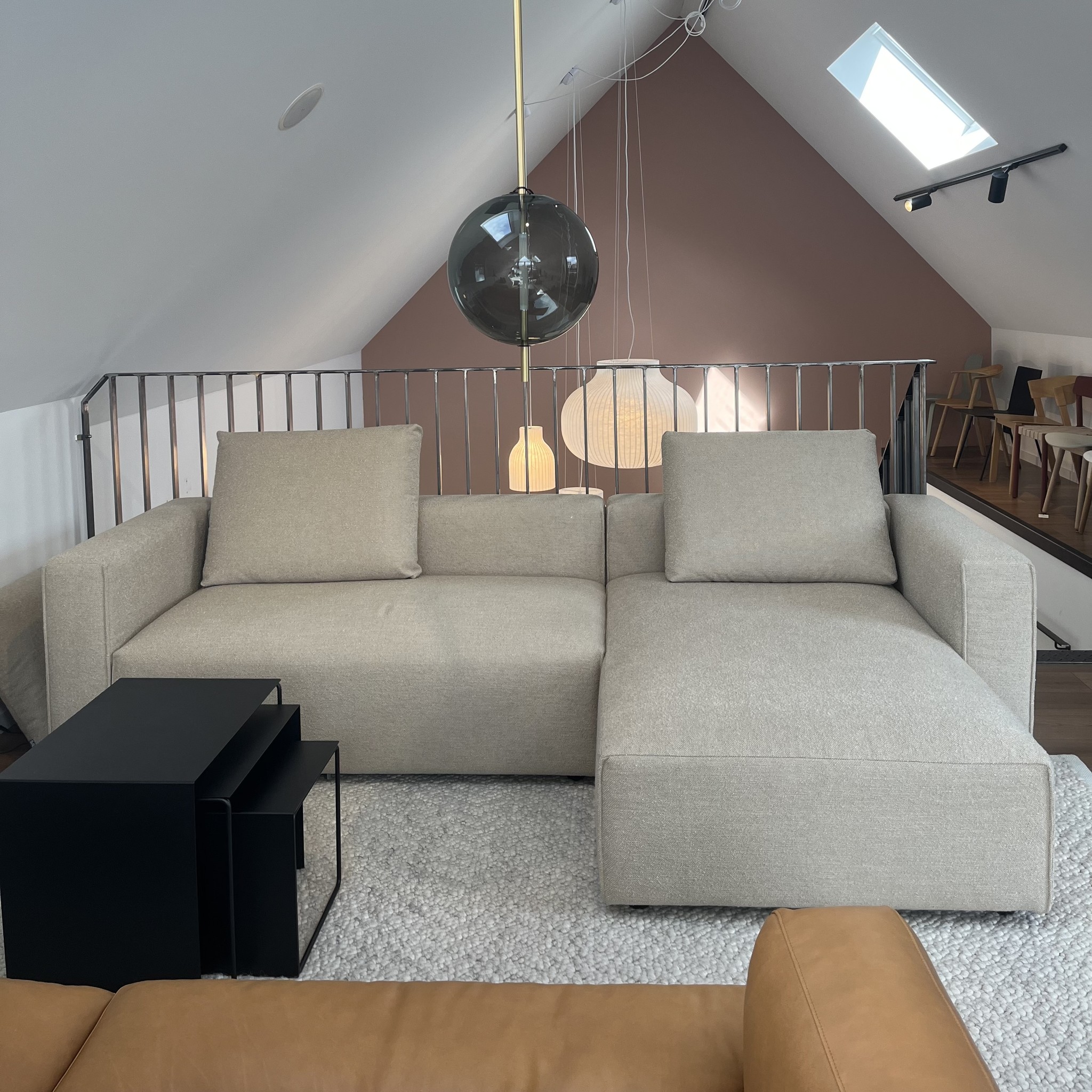 Sits Liam 2 seater + chaise longue with 3 foam cushions 72x54 - Heather light beige