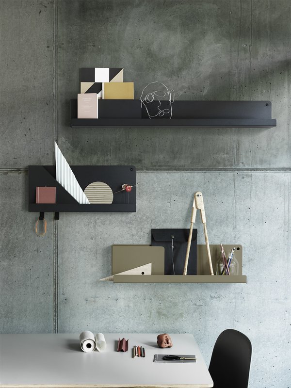 Muuto Folded Shelve 96 x 13 x 11,4 cm black