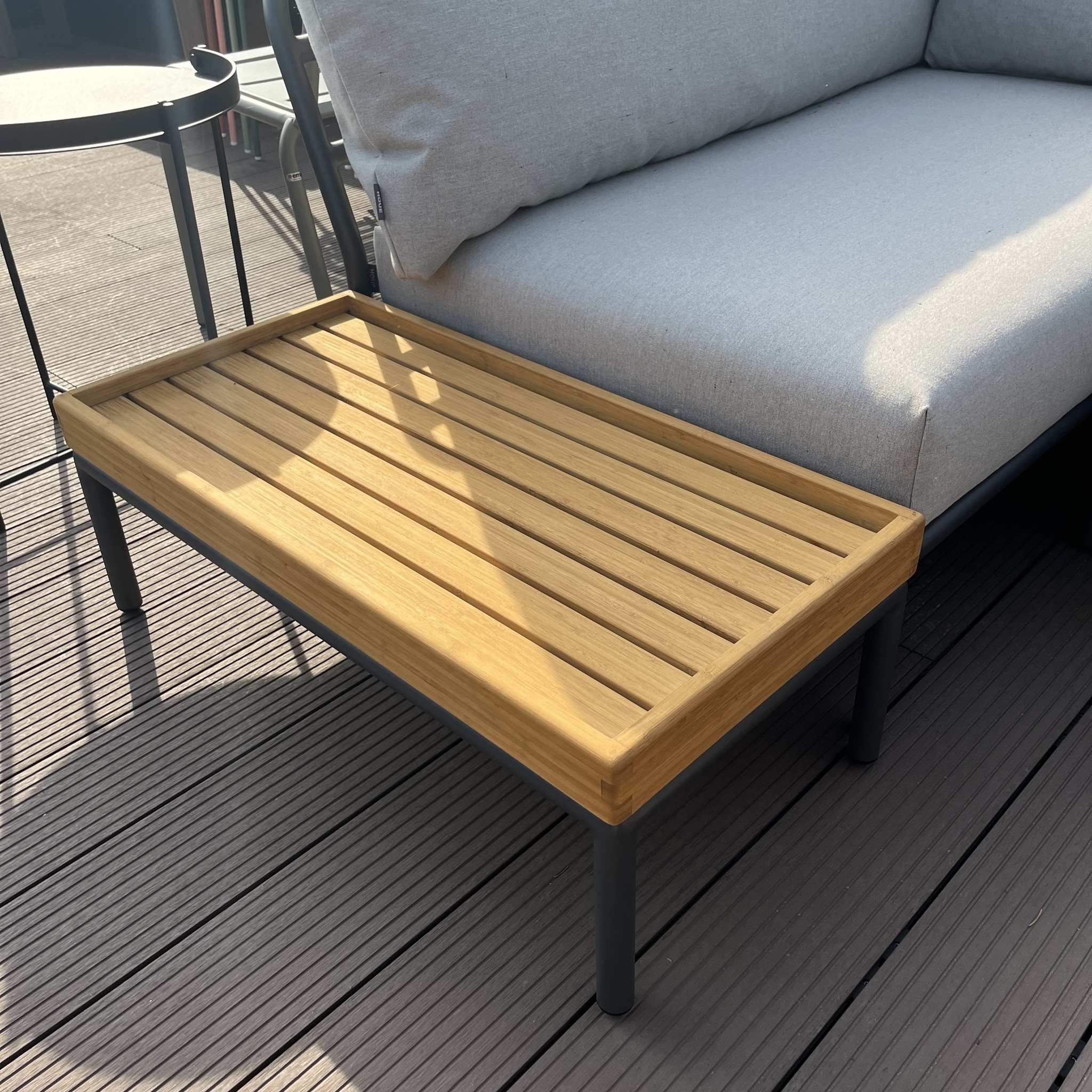 Houe Level 2 Loungeset - Sunbrella Ash Heritage/Dark Grey powder coated aluminium