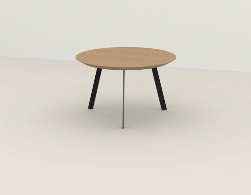 STUDIO HENK New Co Coffee Table 70 Rond Eiken natural light hardwax olie/Black